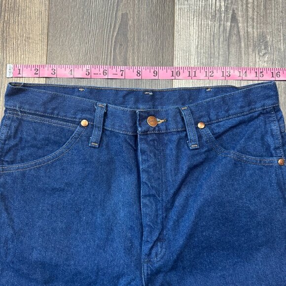 Wrangler Mens Cowboy Cut Slim Fit 32x32 Jeans Denim Indigo Western Modern Work - Picture 4 of 9